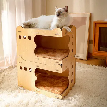 לחתולים החתול מגרד לוח משולב ללבוש עמיד בפני אבק שכבה כפולה יכולים להיות על גבי עץ נייר גלי חתול צעצוע