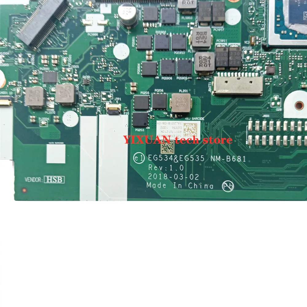 EG534 EG535 NM-B681 לוח אם עבור Lenovo ideapad 330-15ARR מחשב נייד לוח אם 5B20R34269 עם R3 R7 R5-2500 CPU 4G RAM