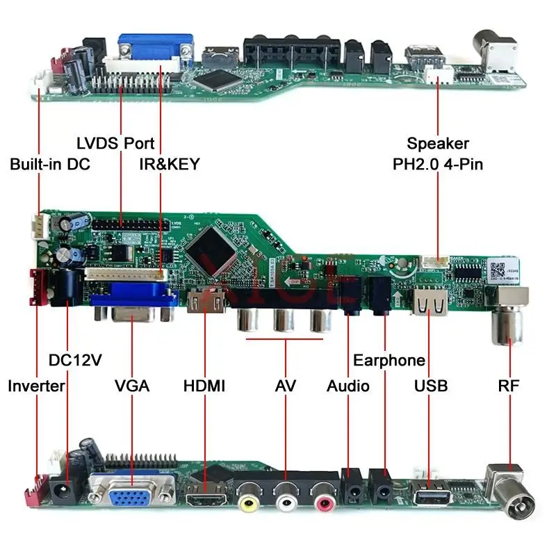 LCD נהג בקר הלוח מתאים LTN133AT23 LTN133AT27 ערכת DIY 13.3 אינץ ' 1366*768 טלוויזיה אנלוגי USB+AV+HDMI+VGA LVDS 40 פינים נייד מטריקס