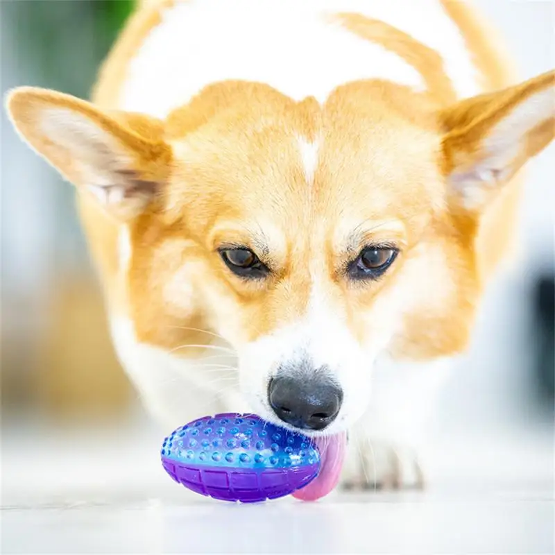 הכלב גור המצפצף ללעוס צעצועים צליל טהור טבעי שאינו רעיל גומי חיצונית קטנה משחק כלבים גדולים מצחיק הכדור על הכלב אביזרים