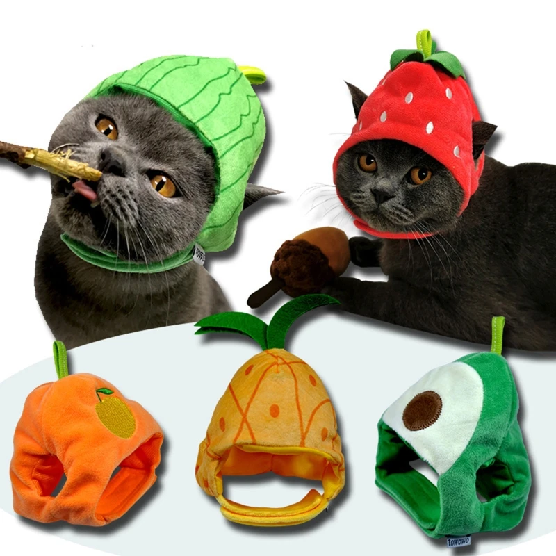 חתול מצחיק כובע מחמד כובע פרי רך נוח תחפושות, אביזרים בטוח & חם חומר זרוק משלוח