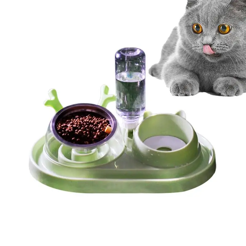 כפול כלב חתול קערות מים מזון קערה מעוגלת קערה הפה גידל חתול קערות מזון לחיות מחמד אחסון עמיד מחמד האכלה אספקה