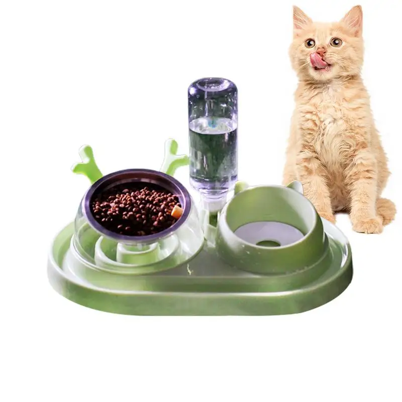 כפול כלב חתול קערות מים מזון קערה מעוגלת קערה הפה גידל חתול קערות מזון לחיות מחמד אחסון עמיד מחמד האכלה אספקה