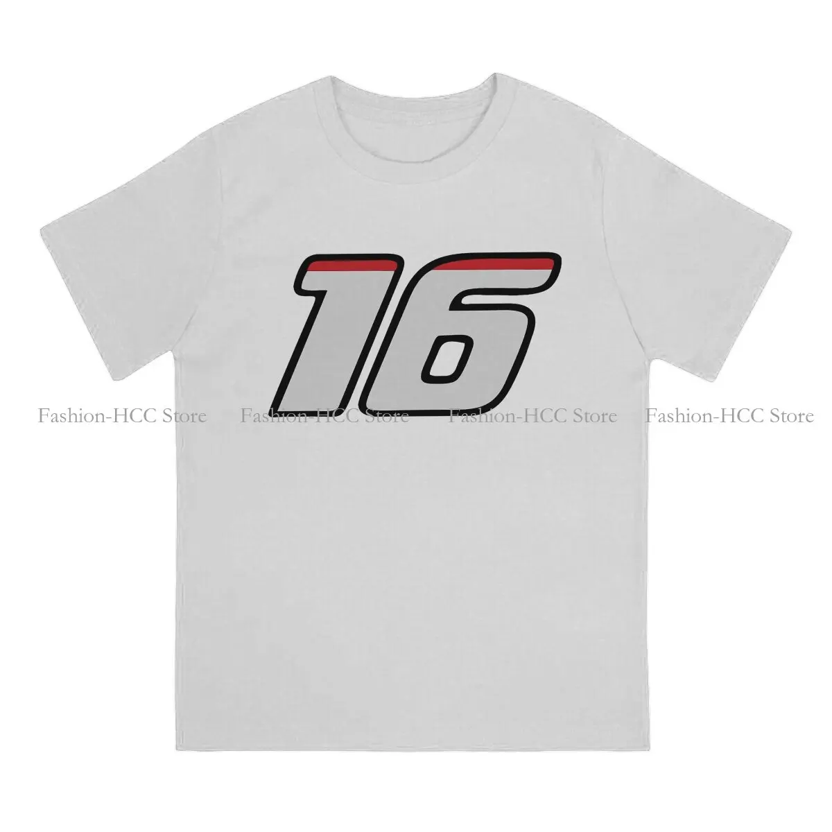 מספר 16 סחורה מיוחדת חולצת טי צ ' ארלס F1 איכותי היפ הופ גרפי חולצה דברים חמים למכירה פוליאסטר