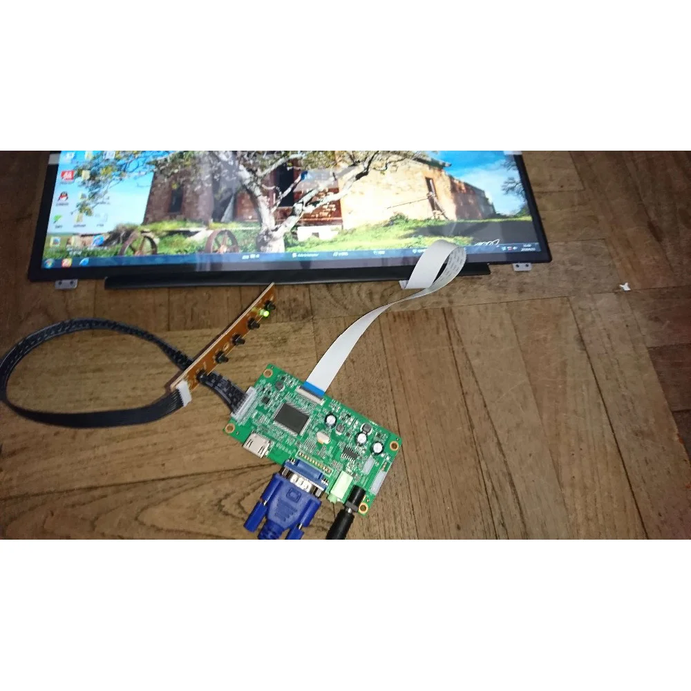 ערכת עבור NT156WHM 1366X768 לוח HDMI VGA מסך תצוגה 30pin EDP בקר הלוח הנהג צג LED LCD בגודל 15.6 אינץ',