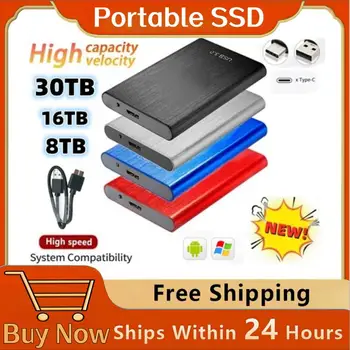 חיצוני נייד 1tb כונן קשיח SSD 2TB המקורי חיצוני Solid State Drive USB 3.1 גבוהה, מהירות כונן קשיח עבור PC/Mac/טלפון