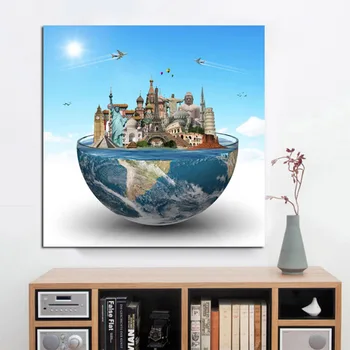 מלא מרובע/עגול מקדח יהלום ציור הגלובוס 5D DIY יהלום רקמה כדור הארץ המולדת פסיפס תמונה קיר עיצוב אמנות