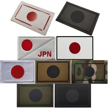 PVC דגל כתמים על בגדים רקמה יפן דגל רעיוני טקטי תיקונים התג על התרמיל הצבאי הוק לופ הסרט