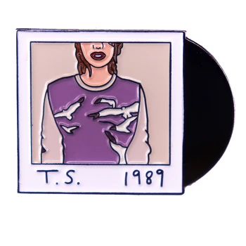 C4781 1989 אלבום מוסיקת אמייל סיכה סיכות לנשים סיכות דש התג על התרמיל תכשיטי אופנה ואביזרים מתנות לחברים.