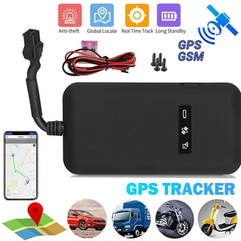 GT02 המכונית GPS Tracker עם 3 נוריות חיווי מסוג LED GSM GPRS GPS מכשיר מעקב בזמן אמת אנטי-גניבה לאיתור עבור כלי רכב