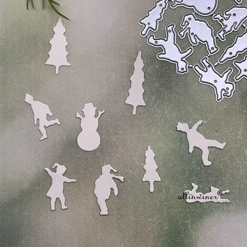 יער סקי ילד חיתוך מתכת ימות DIY עיצוב אלבום תמונות אלבום כרטיסי נייר אמנות דקורטיבית הבלטה למות חתכים