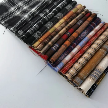 100x145cm בסגנון בריטי שייף אריג פוליאסטר בד כותנה בעבודת יד, תפירה חצאיות DIY חולצה צעיף בד לפי מטר