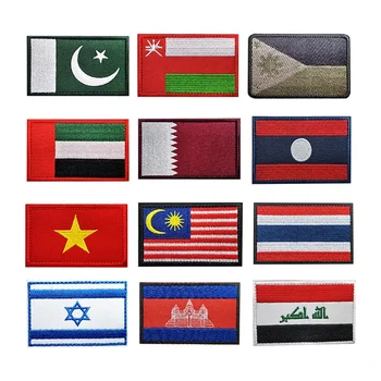דגל תג מלזיה, ישראל, עיראק, תאילנד, קמבודיה רקום קסם תיקון תיקון בגדים DIY