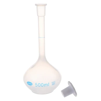 2 יח ' 500Ml צוואר ארוך ברור פלסטיק לבן מדידת נפח הבקבוק.