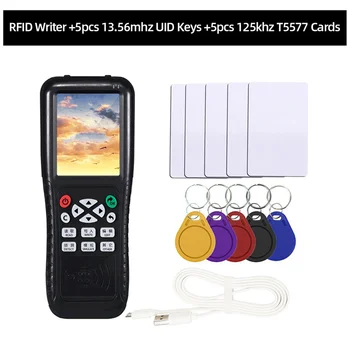 RFID צילום עם מלא לפענח את פונקציית כרטיס חכם מפתח NFC IC ID Duplicator Reader Writer (UID מפתח T5577 כרטיס)