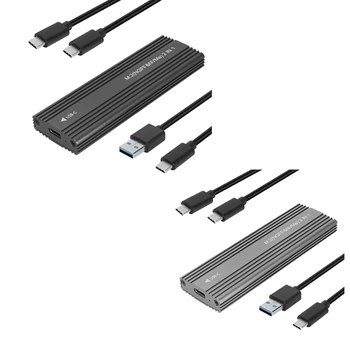 10Gbps NVME/SATA כפול פרוטוקול SSD המתחם SSD מקרה תיבת ה-USB 3.1 מסוג M. 2 NGFF Pcie SSD חיצוניים המתחם