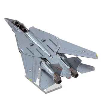 3D מתכת דגם פאזל DIY עבודת יד צבאי F-14 Tomcat לוחם הרכבה דגם פאזל קישוט צעצועים לילדים מבוגרים