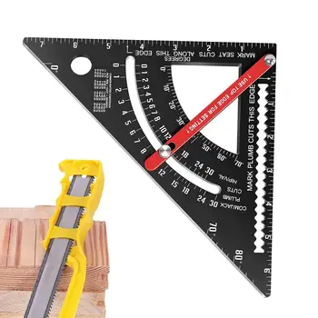 מדידה בסרגל מדידה מד כיכר כלי נייד מרובע זווית בסרגל כלי נגרות לעיבוד עץ ריצוף