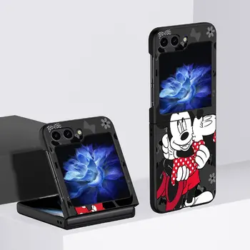 שני מיני אהבה Mickeys שחור המקרים עבור Samsung Galaxy Z Flip 5 4 5 גרם קשה fundas Z Flip5 Zflip 4 Flip4 Z Flip 3 טלפון הכיסוי
