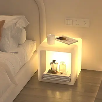 מנורת רצפה פשוטה שולחן ליד המיטה באינטרנט סלבריטאים הרוח קרם אחסון מנורת שולחן השינה, בסלון ספה
