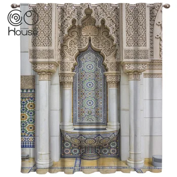 האסלאמית-דתית של הכנסייה הוילונות בחדר חלון גדול בסלון תפאורה חיצונית ילדים טיפול חלון וילונות