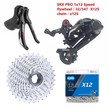 SENSAH SRX PRO 1x12 מהירות דיסק הידראולי בלם Groupset 12V כביש אופניים עם הילוכים אחורי Derailleurs על חצץ אופניים חלקים