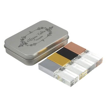 ג ' סטר ברזל קופסא מתנת USB 3.0 Flash Drive 32GB קריסטל מקל זיכרון 64GB חריטה בלייזר מקל USB 32GB חינם מותאם אישית לוגו דיסק U