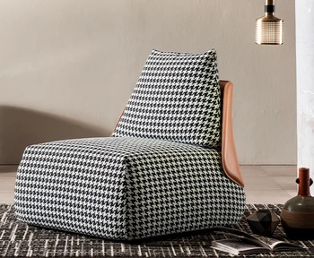 איטלקי מינימליסטי הלו יחיד הספה בסלון אור יוקרה מודרנית לצד הכיסא בד מעצב יצירתי מזדמן