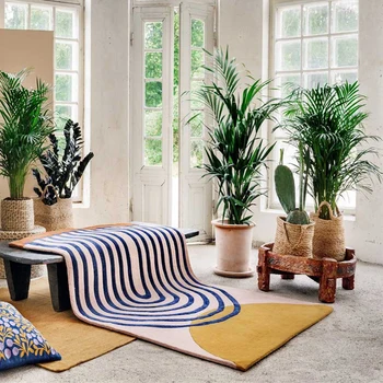 סגנון מודרני שטיחים עבור הסלון מינימליסטי עיצוב חדר השינה קטיפה שטיחים שטח גדול מופשט שטיח הרצפה בבית לעבות טרקלין השטיח