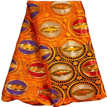 קלומה האחרון Guipure תחרה בד 5 מטר ניגריה למכירה באיכות גבוהה אפריקה חוט תחרה בד תפירת שמלות ערב F3337