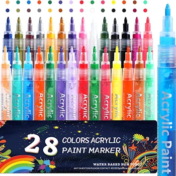 28 צבעי אקריליק צבע העט על בסיס מים 0.7 מ 