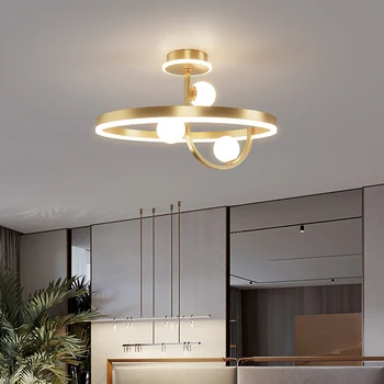 נורדי השינה אור תקרת LED עיצוב מודרני ברזל מנורות תקרה חיה באולם חדר האוכל יוקרה מקורה תאורה