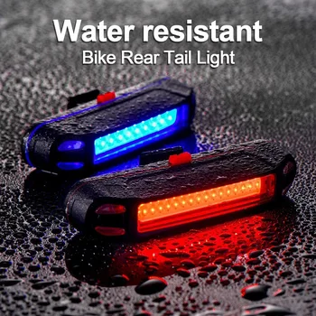 אופניים זנב אור אופניים אביזרים נטענת USB רכיבה על אופניים אחורי LED אזהרת בטיחות אחורי המנורה קלה להתקנה אופניים הפקחים.