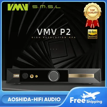 SMSL VMV P2 אוזניות Ampilifier ברזולוציה גבוהה HPA מתח גבוה המגבר כפול PU30212 איזון מלא Hi-res Pre-amp SNR 133dB