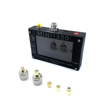 MINI1300 בנוסף, 5V/1.5 A HF VHF UHF אנטנה מנתח 0.1-1300MHZ תדר מונה SWR מטר 0.1-1999 עם מסך LCD